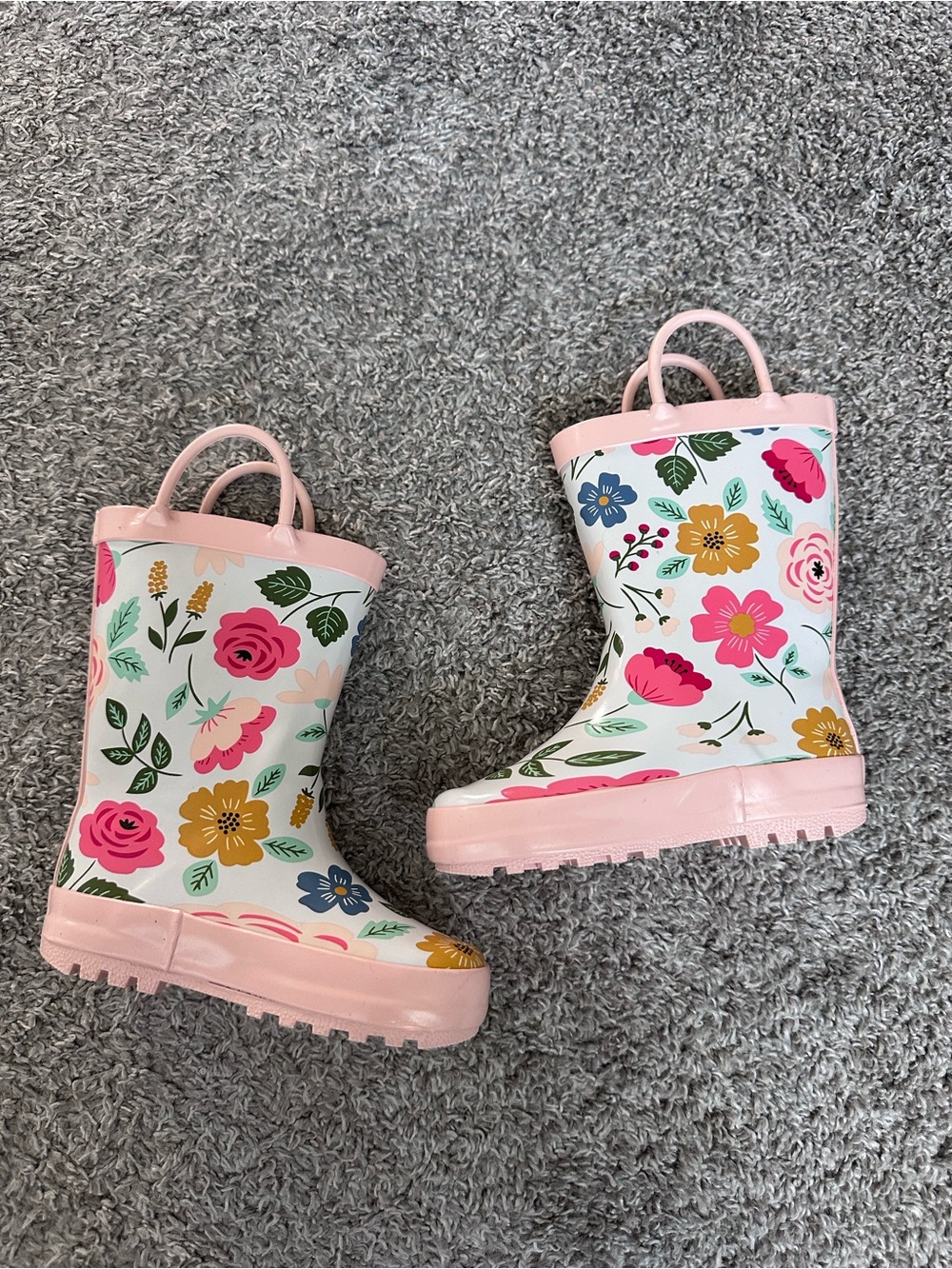Hudson rain boots- floral- size 8 toddler